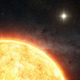 Representación artística de nuestro Sol, junto con su supuesto compañero solar